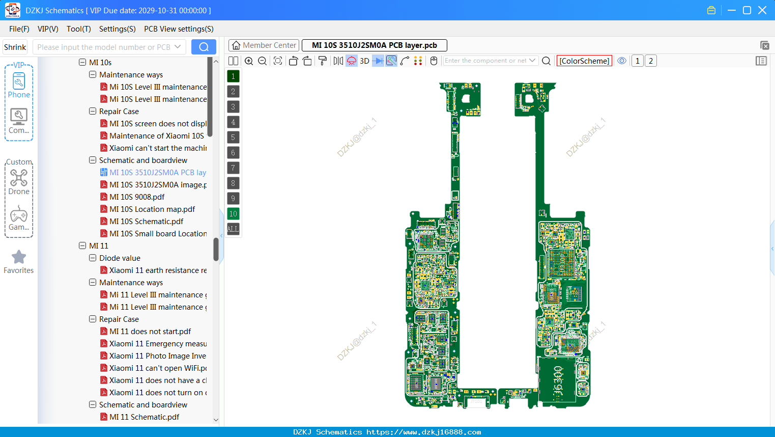 XiaoMi MI 10S 3510J2SM0A PCB Layer